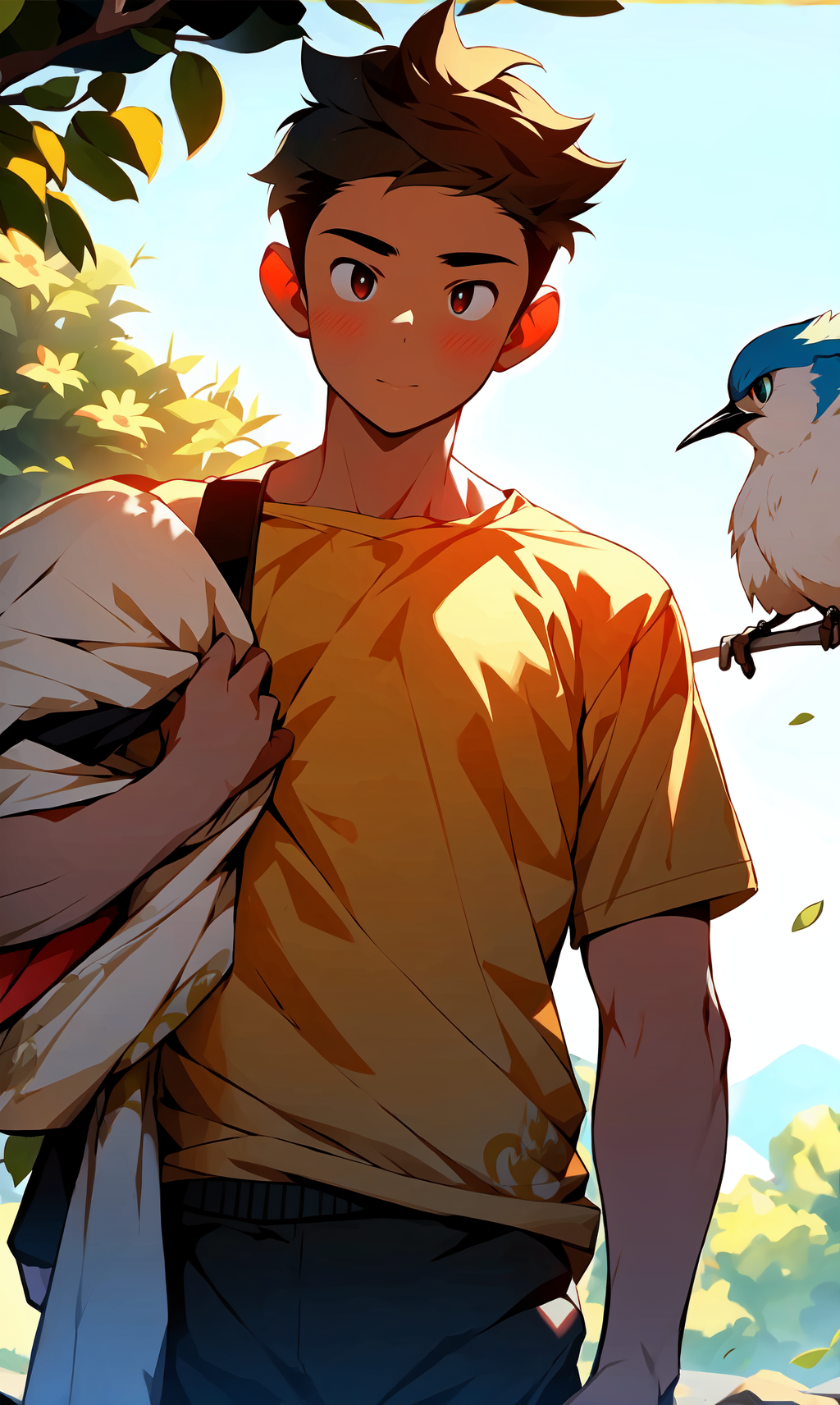 03858-2947403469-,1boy, tit bird on the shoulder.png